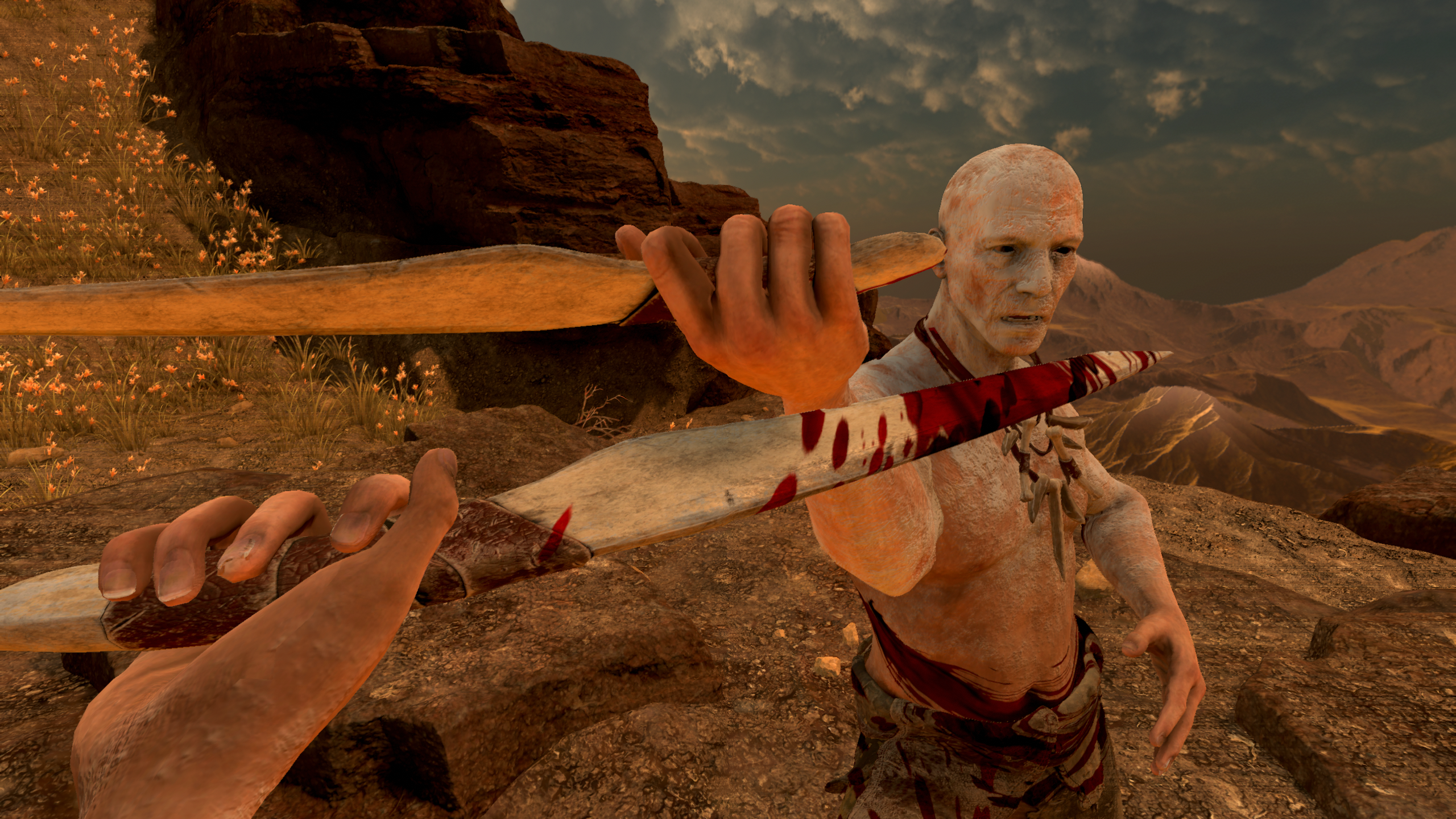 First person melee combat POV